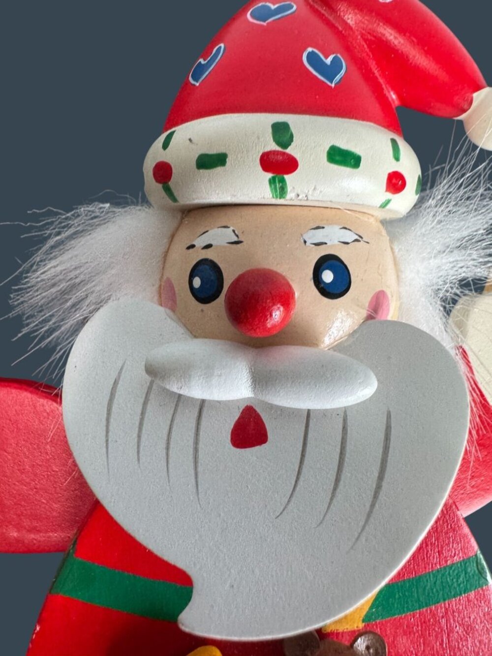 Vintage German Wood Pull Santa Ornament Hornberger Uhrenspiele Christmas Décor - Picture 6 of 7
